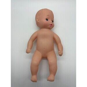 Vintage squishy Baby Doll Classic Babies First Bathtime Rubber Doll Water 10"